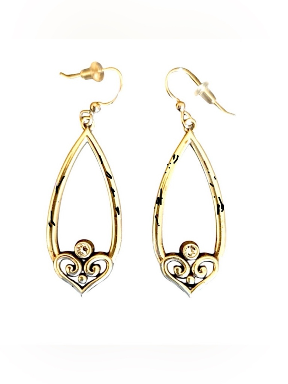 Brighton ALCAZAR Earrings / Silver flaking on both cant see in pics!